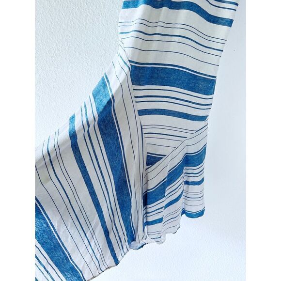 Francesca's Halter Midi Striped Blue Dress - Picture 3 of 6